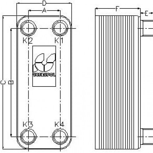 Паяный теплообменник Secespol LM110