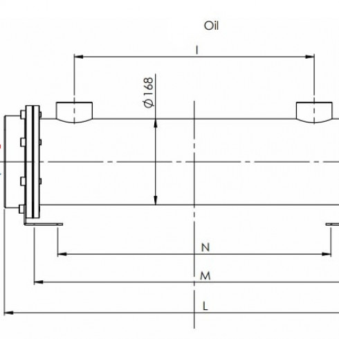 Кожухотрубный теплообменник OMT SAB168-1080-S4
